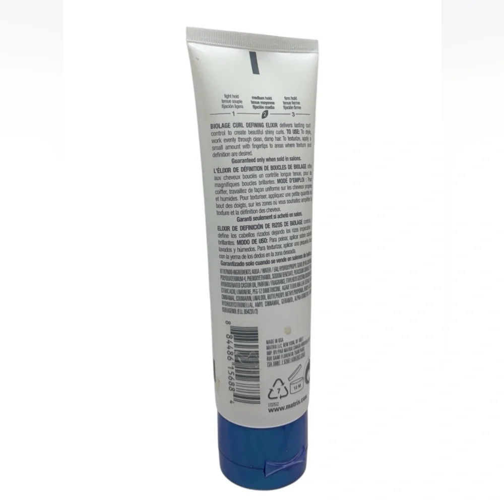 Matrix Biolage Curl Defining Elixir Medium Hold Gel Blue Agave 4.2oz Old Formula